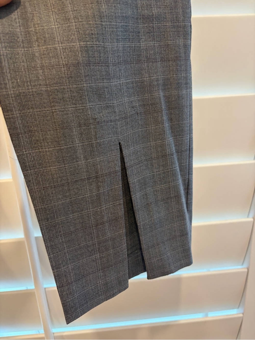 FRAME EUC Plaid Slit Front Cropped Pants Trousers 6 8 Wool - Picture 6 of 7